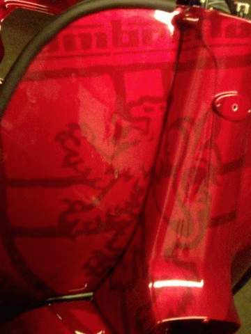 Candy red GP with logos