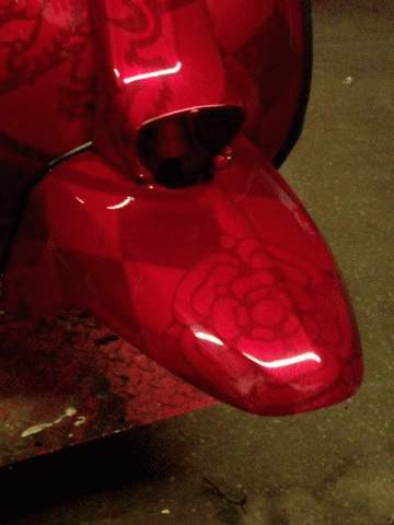 Candy red GP with logos