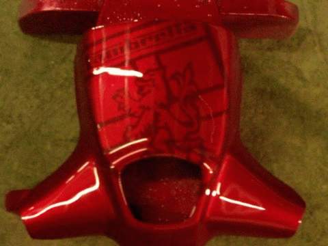 Candy red GP with logos